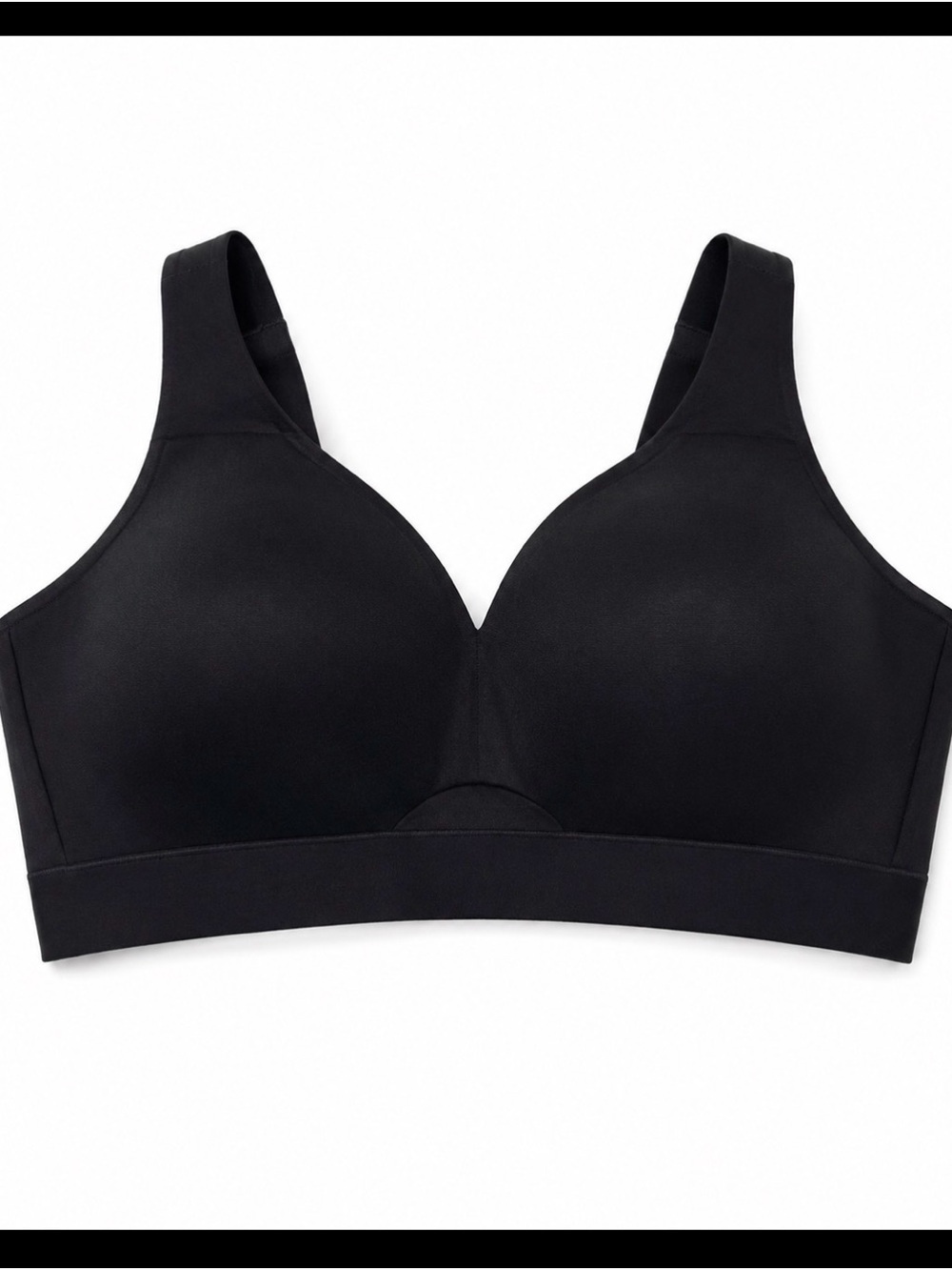 cacique Seamless Black Wireless Contour Bra 40DDD lightly padded